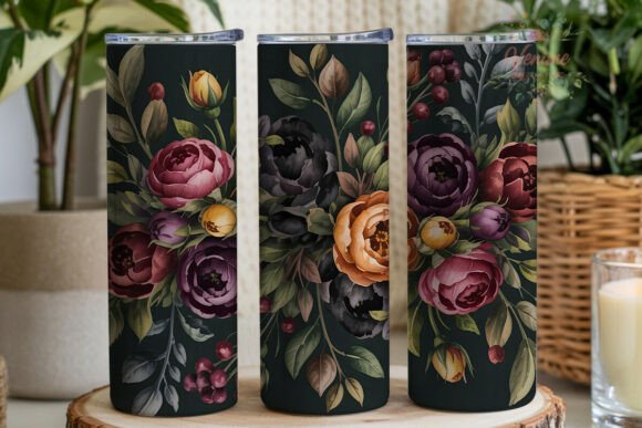 Download Moody Floral Garden 20oz Tumbler Wrap - Moody floral Collection