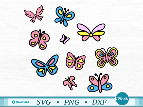 Download Cartoon Butterfly Bundle Color - Cartoon butterfly Collection