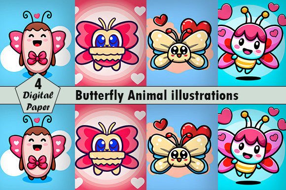 Download Cartoon Butterfly Animal Illustrations - Cartoon butterfly Collection