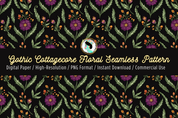 Download Moody Floral Seamless Pattern PNG - Moody floral Collection